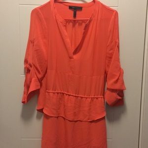 Bcbgmaxazria coral 3/4 sleeve dress
